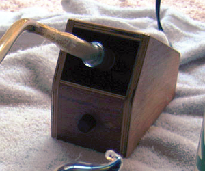 Wood box type electric herb vaporizer