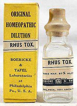 Homeopathic remedy Rhus toxicodendron, derived...